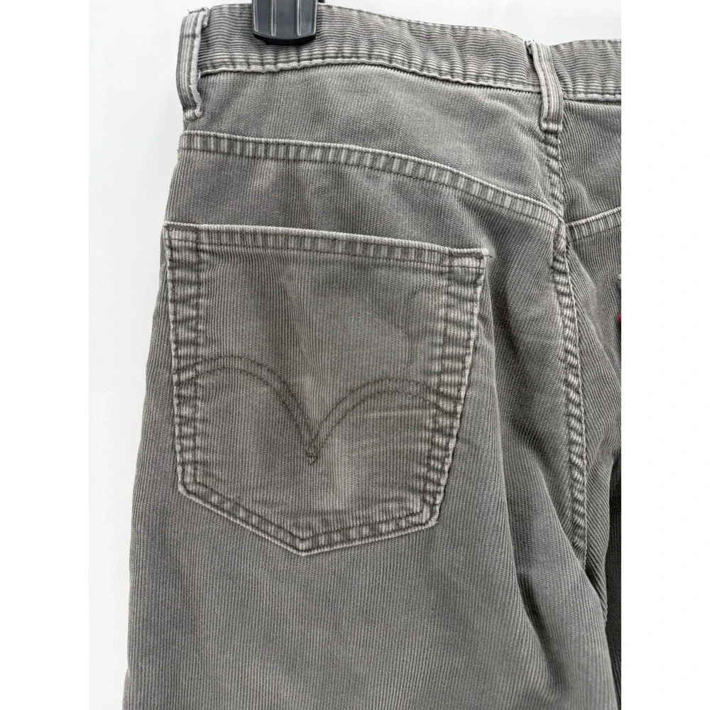 Levis 559 Relaxed Straight Gray Corduroy Pants Y2K Cotton Grunge Men 33x32 EUC